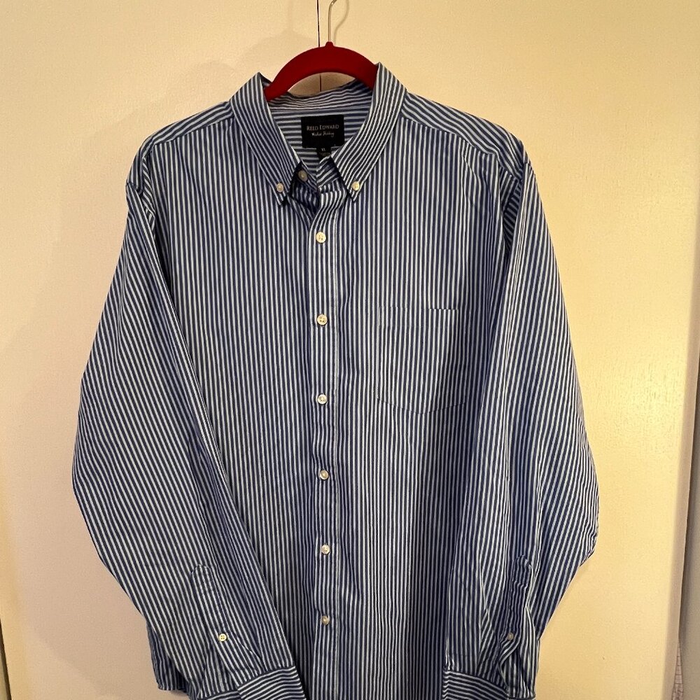 Reed Edward Men's Casual Button Down Shirt, Blend, Size XL